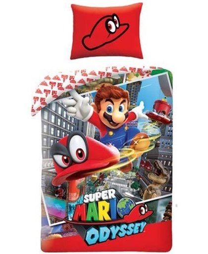 Super Mario Odyssey dekbedovertrek 140x200 | Katoen