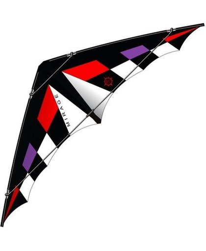 Elliot Tweelijnsstuntkite Mirage Xl 310 Cm Zwart/wit/rood
