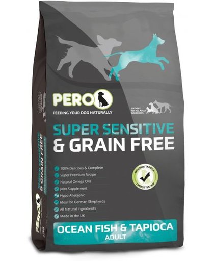Pero super sensitive & grain free oceanfish / tapioca hondenvoer 12 kg