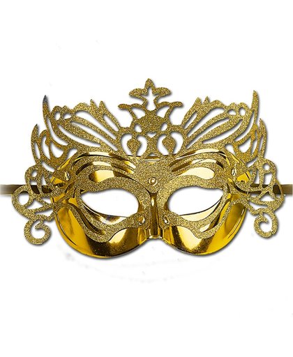 Venetiaans goudkleurig oogmasker volwassenen - Verkleedmasker