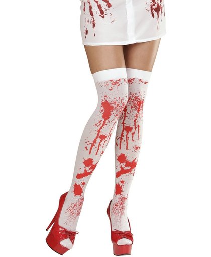Bloedige kousen voor dames Halloween - Verkleedattribuut