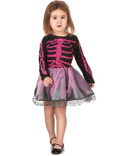 Verkleedkostuum skelet voor meisjes Halloween kleding - Verkleedkleding - 110/116