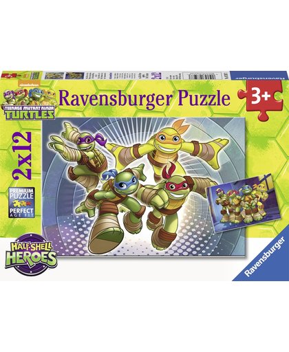 Ravensburger Teenage Mutant Ninja Turtles- Twee puzzels van 12 stukjes - kinderpuzzel