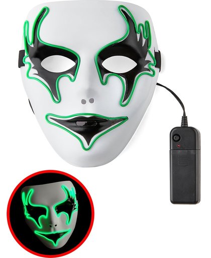 Groen lichtgevend spook masker voor volwassenen - Verkleedmasker