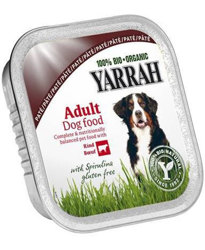 Yarrah Biologische Hondenvoer Pate - Rund Glutenvrij Welness - 150 gr