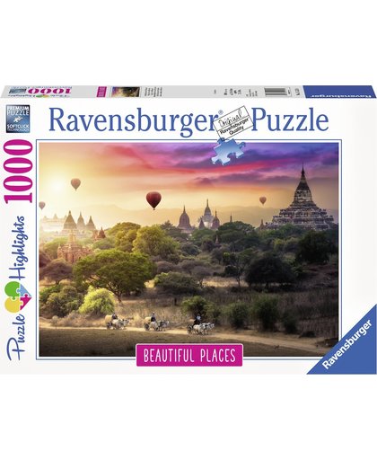 Ravensburger puzzel luchtballonnen Myanmar - legpuzzel - 1000 stukjes