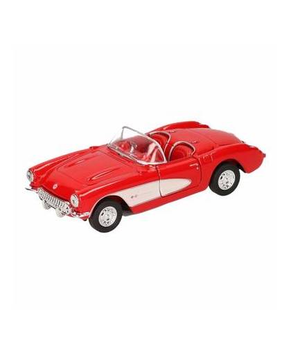 Speelgoed rode chevrolet corvette cabrio 12 cm