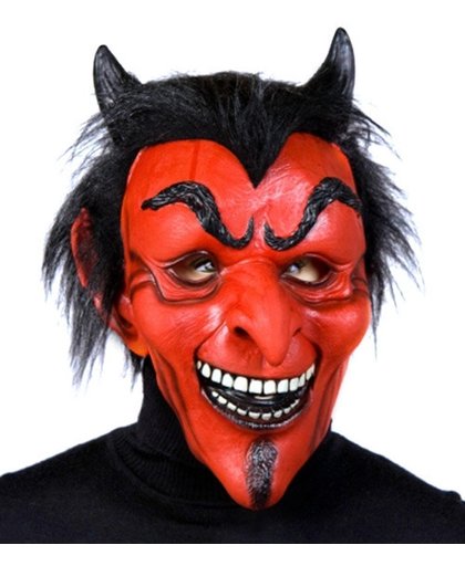 Latex duivel masker voor volwassenen - Verkleedmasker