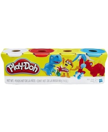 Play-doh Kleiset 4-delig Wit/rood/geel/blauw