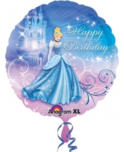 Happy Birthday Assepoester Disney™ ballon - Feestdecoratievoorwerp