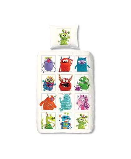 Good morning kinderdekbedovertrek Toy Box monsters - multikleur - katoen - 140 x 200/220 cm