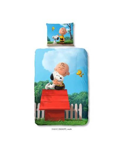 Snoopy kinderdekbedovertrek Charlie Brown en Snoopy - multikleur - 140x200/220 cm