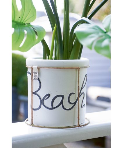 Riviera Maison Happy Beach Pot - Bloempot - Wit