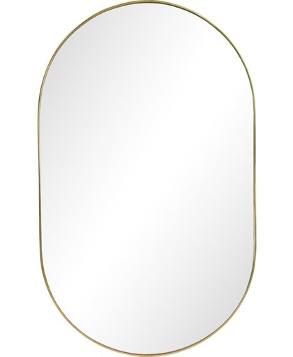 Ronde gouden spiegel met gouden rand