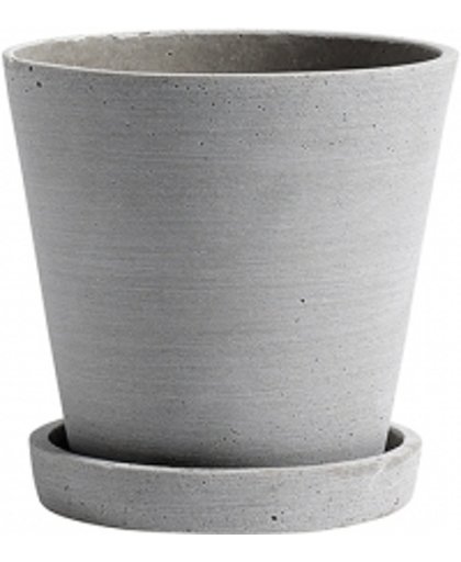 Hay Flower Pot w/saucer bloempot grey H16.5cm