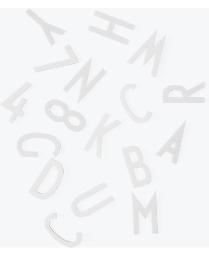 Design Letters letters + cijfers 50mm voor letterbord white