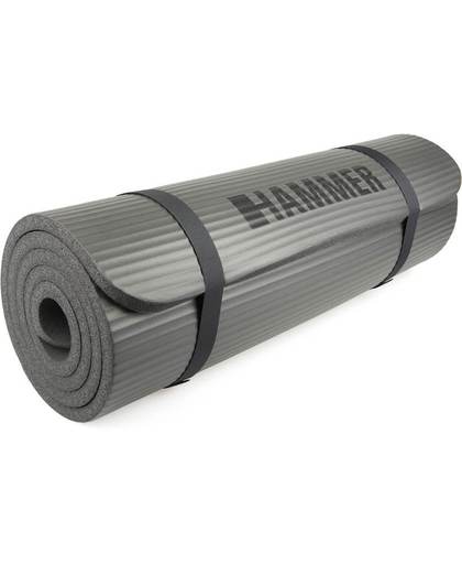 Hammer Fitness - Fitnessmat - 182 x 60 x 1,5cm - Grijs