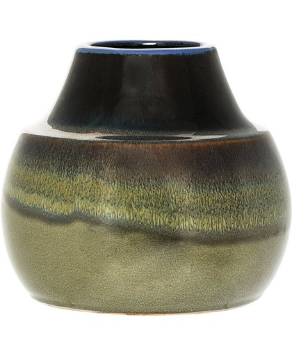 Bloomingville - Vaas - Handmade Stoneware - Bruin/Groen