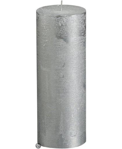 Bolsius Stompkaars Stompkaars 190/68 rustiek metallic Zilver