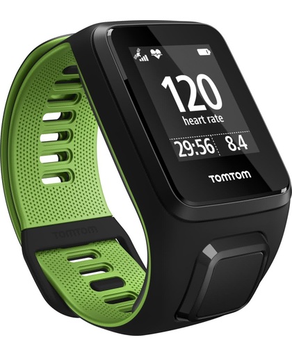 TomTom Runner 3 Cardio, zwart/groen (S) sport horloge