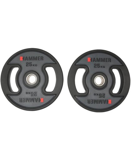 Hammer - 2x25 kg PU - Olympische Halterschijven