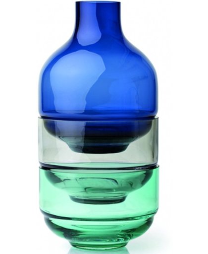 Leonardo Fusion Decoratieset 3-delig small - glas/blauw