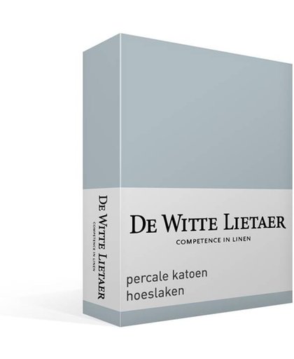 De Witte Lietaer - Jersey Elastan - Hoeslaken - Tweepersoons - 140x200 cm - Ice blue