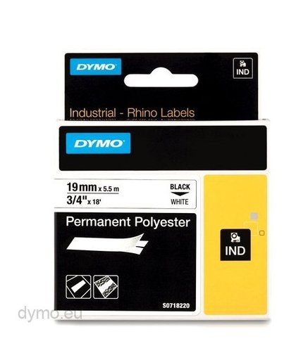 DYMO 18484 labelprinter-tape Zwart op wit