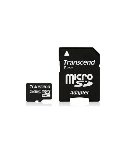 Transcend 32GB microSD SDHC Class 10 + SD Adapter