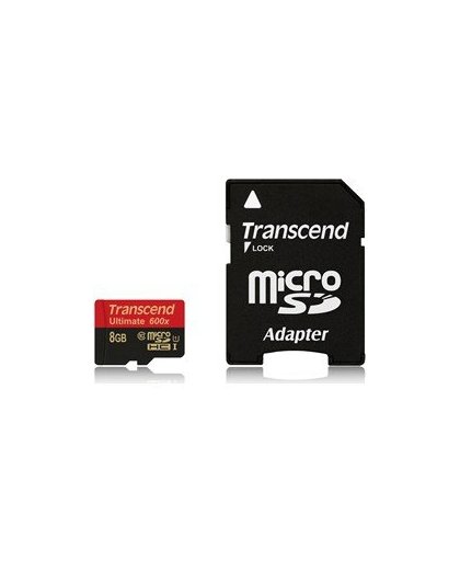 Transcend 8GB MicroSDHC Class10 UHS-I (Ultimate) + SD Adapter