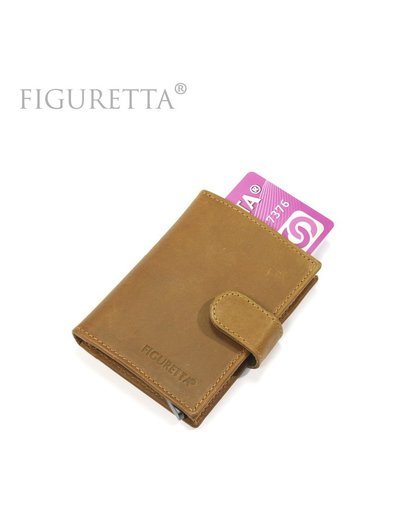 Figuretta Card Protector Wallet leather Khaki