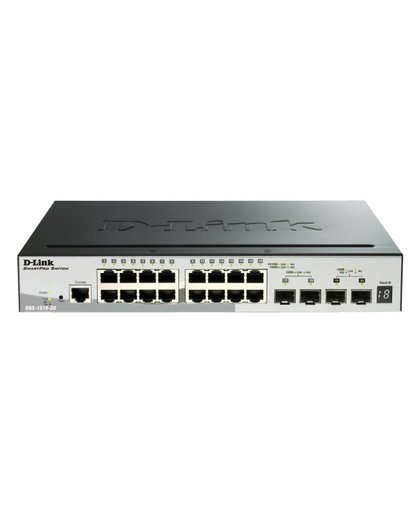 D-Link DGS-1510 Managed L3 Gigabit Ethernet (10/100/1000) Zwart Power over Ethernet (PoE)