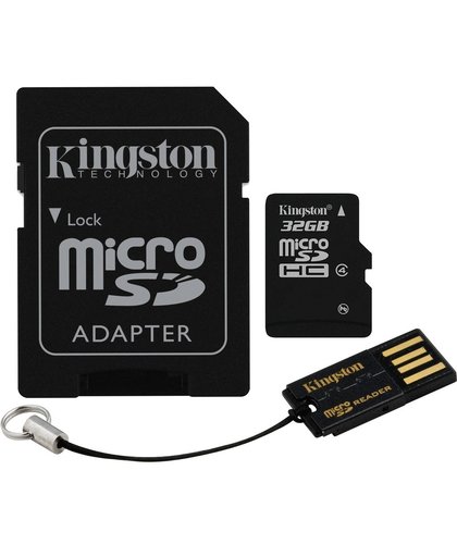 Kingston Technology 32GB Multi Kit flashgeheugen MicroSDHC Klasse 4 Flash