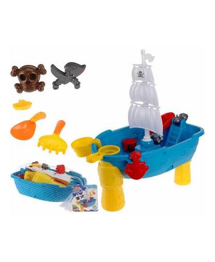 Zand/strand speelgoed piratenschip met accessoires