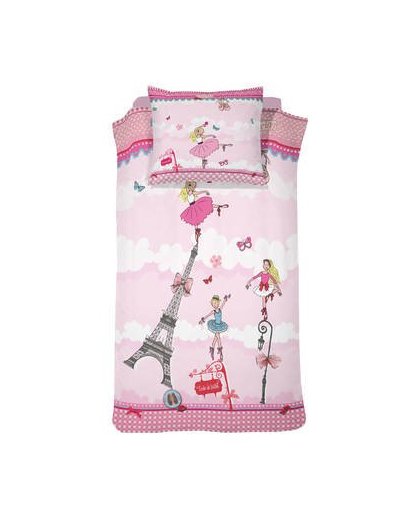 Cinderella kinderdekbedovertrek Ballerina Girl - roze - katoen - 140 x 200 cm