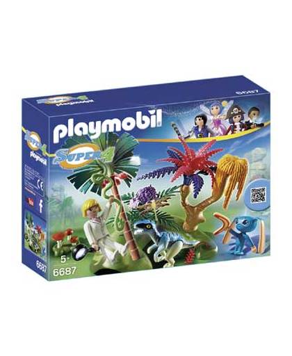Playmobil Super 4 verlaten wereld met alien en raptor 6687