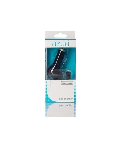 Azuri Autolader Apple Lightning connector zwart
