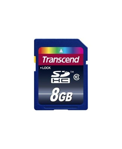 Transcend 8GB SDHC Class10 20MB/s lezen 16MB/s Schrijven