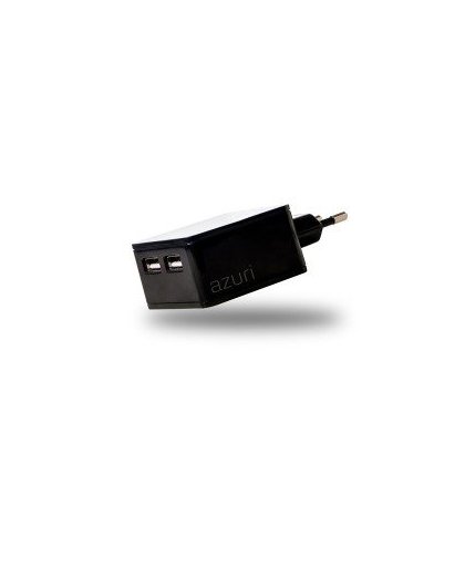 Azuri Thuislader 2 x USB 4.8Amp zwart