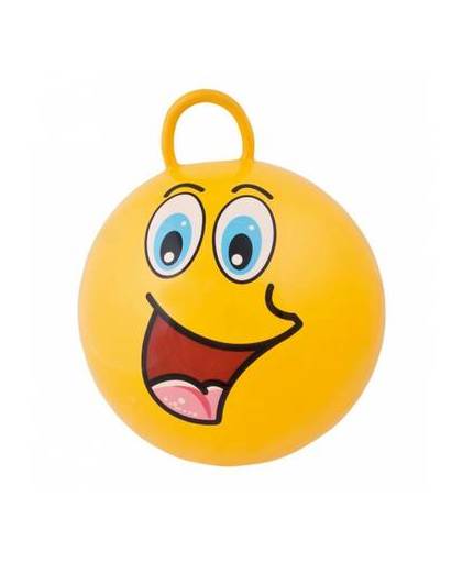 Gele skippybal met gezicht 45cm