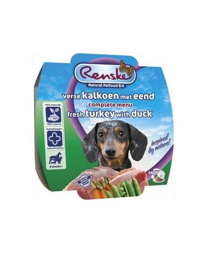 Renske Hond Vers Kalkoen & Eend 100 gram Per 8