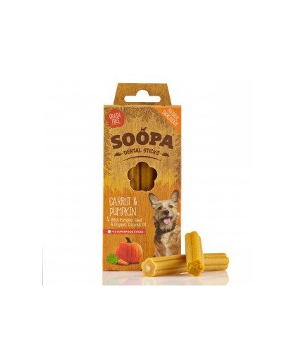 Soopa Dental Sticks Pompoen & Wortel Hondensnack Per stuk