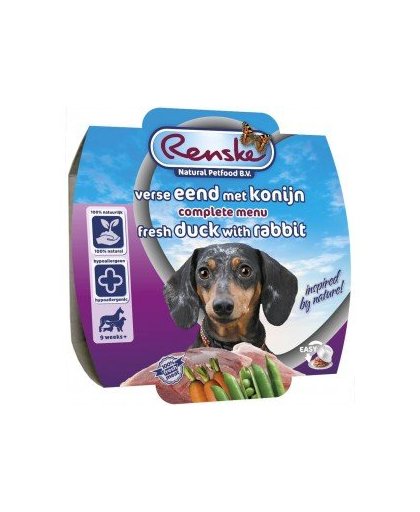 Renske Hond Vers Eend & Konijn 100 gram Per 8