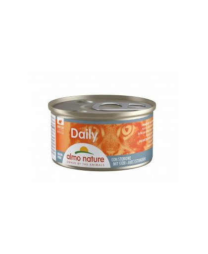 Almo Nature Daily Mousse met Steur 85 gr Per 24