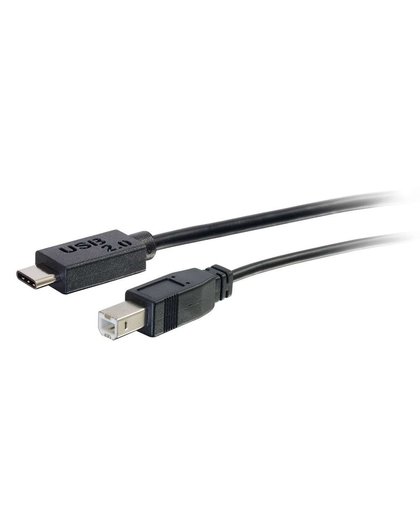 C2G USB 2.0, C - Standard B, 1m USB-kabel USB C USB B Mannelijk Zwart