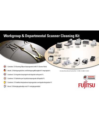 Fujitsu SC-CLE-WGD computerreinigingskit Vochtige doekjes voor apparatuurreiniging Scanners