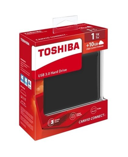 Toshiba Canvio Connect II 1TB externe harde schijf 1000 GB Zwart