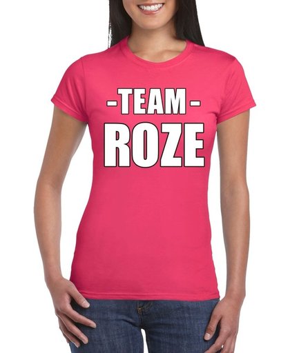 Sportdag team roze shirt dames - maat M