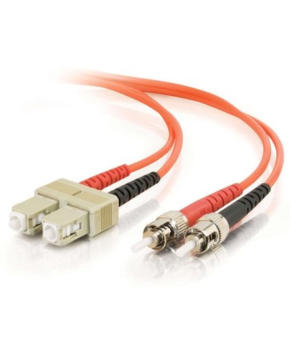C2G 85480 1m SC ST OFNR Oranje Glasvezel kabel