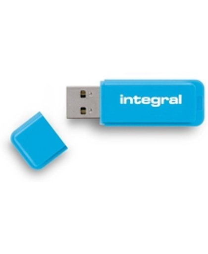 Integral 8GB Neon USB Flash Drive 8GB USB 2.0 Capacity Blauw USB flash drive